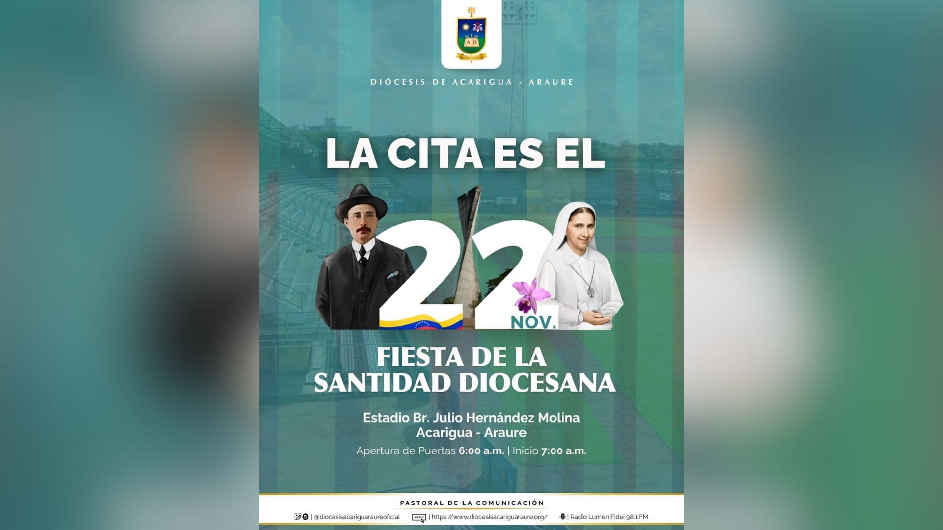 Diócesis de Acarigua-Araure invita a la Fiesta diocesana de la Santidad